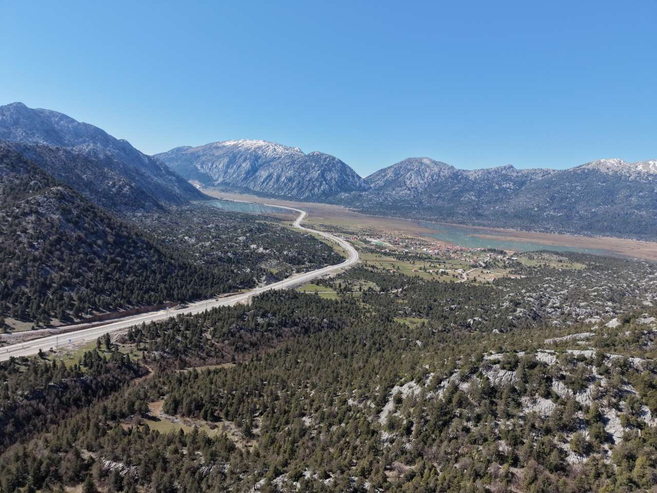 Yaklaşık 1 ay sonra açılan Konya-Antalya yolu havadan görüntülendi 6